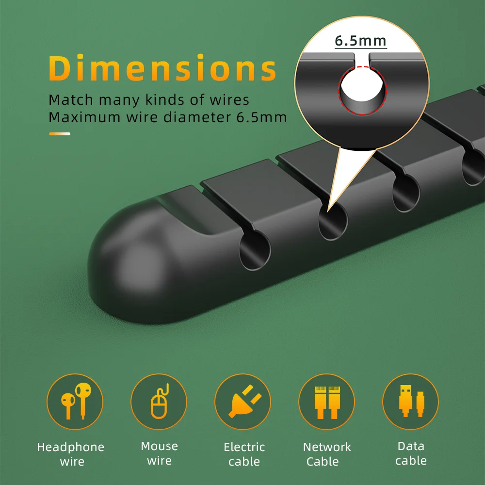 cable organizer wire management usb organizador cord protector office desktop phone cables holder for mouse headphone earphone free global shipping