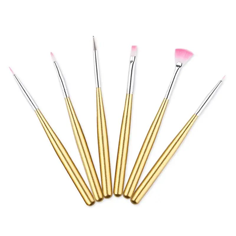 7 шт. щетка для декора ногтей набор инструментов сделай сам ручка рисования