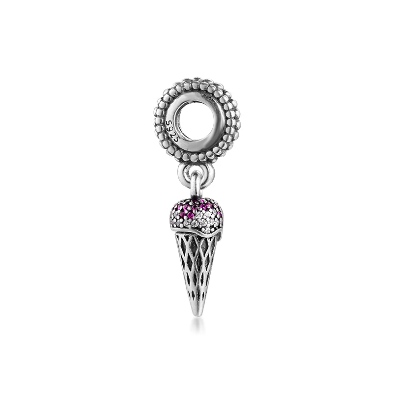 

Fits for Women Bracelet Charms 100% 925 Sterling Silver Jewelry Ice cream Beads Free Shipping