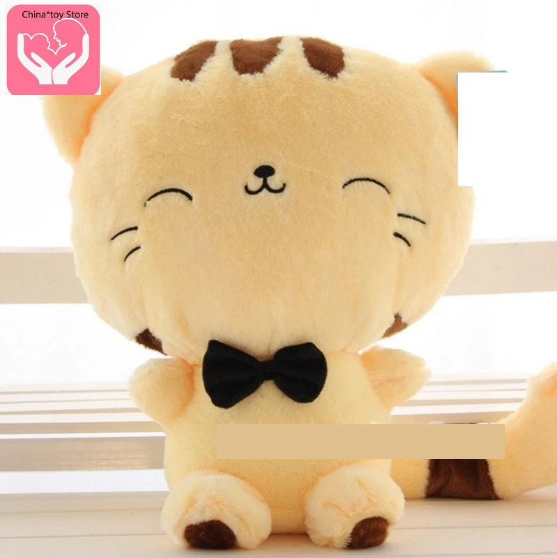 

New Cute Kitten Doll Plush Toy Rag Doll Pillow Big Face Cat Children Toy Holiday Gift Girl Plush PP Cotton