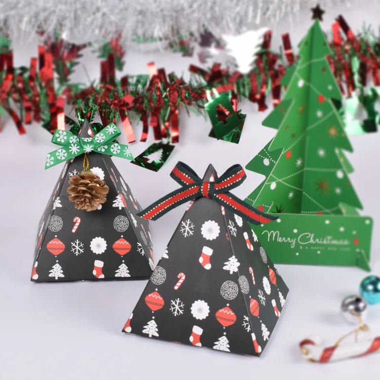 50 шт/партия новые красочные рождественские ювелирные изделия треугольная