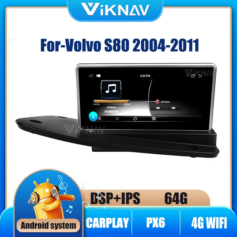 

Автомобильный мультимедийный плеер 4 + 64 ГБ Android для Volvo S80 2004-2011, автомобильное радио, GPS-навигация, аудио, видео, стерео плеер, головное устрой...