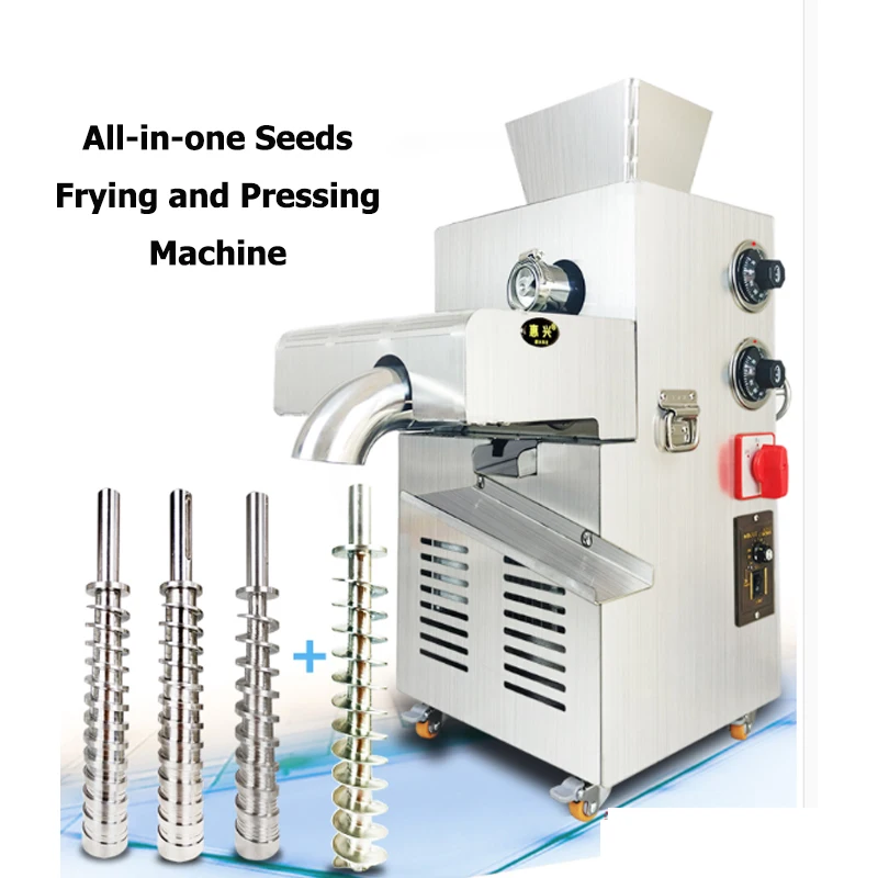 

Press and Frying Seeds All In One Machine Small Business Peanut Walnut Flax Sesame Rapeseed Oil Hot Presser