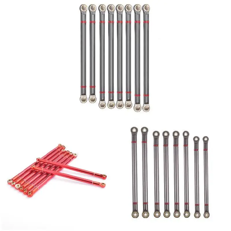 

8Pcs Aluminum Alloy Wheelbase Link Rod 313mm for 1/10 RC Car Crawler Axial SCX10 AN88