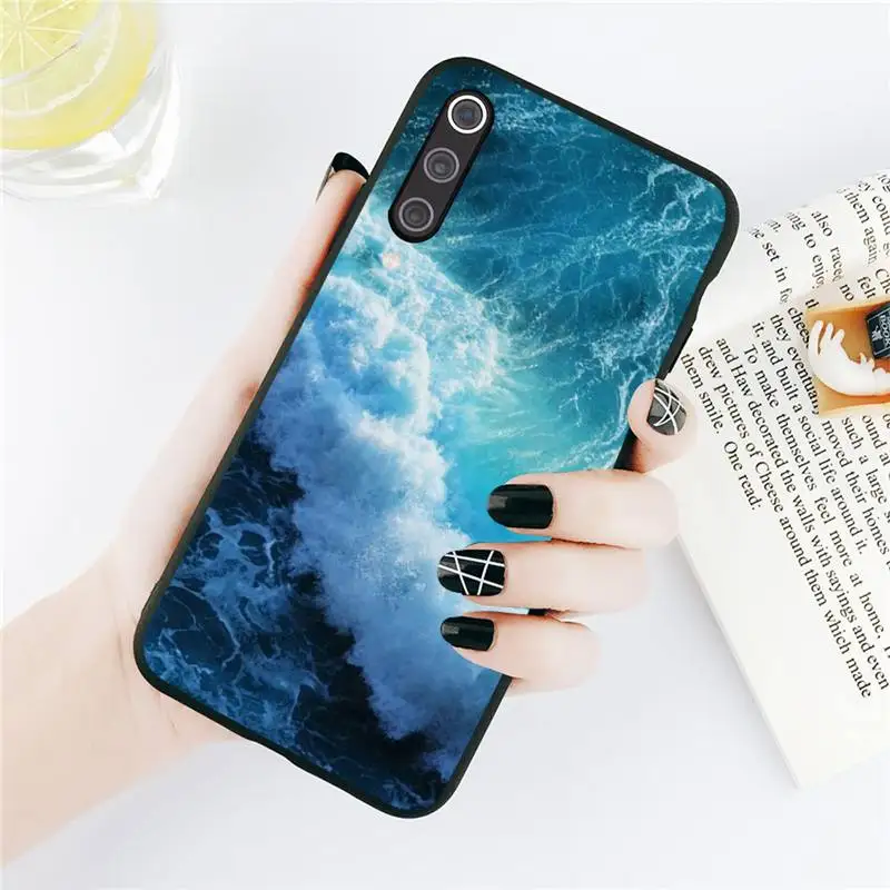 

Blue ocean summer beach Phone Case For Xiaomi Redmi note 7 8 9 t k30 max3 9 s 10 pro lite Luxury brand shell funda coque