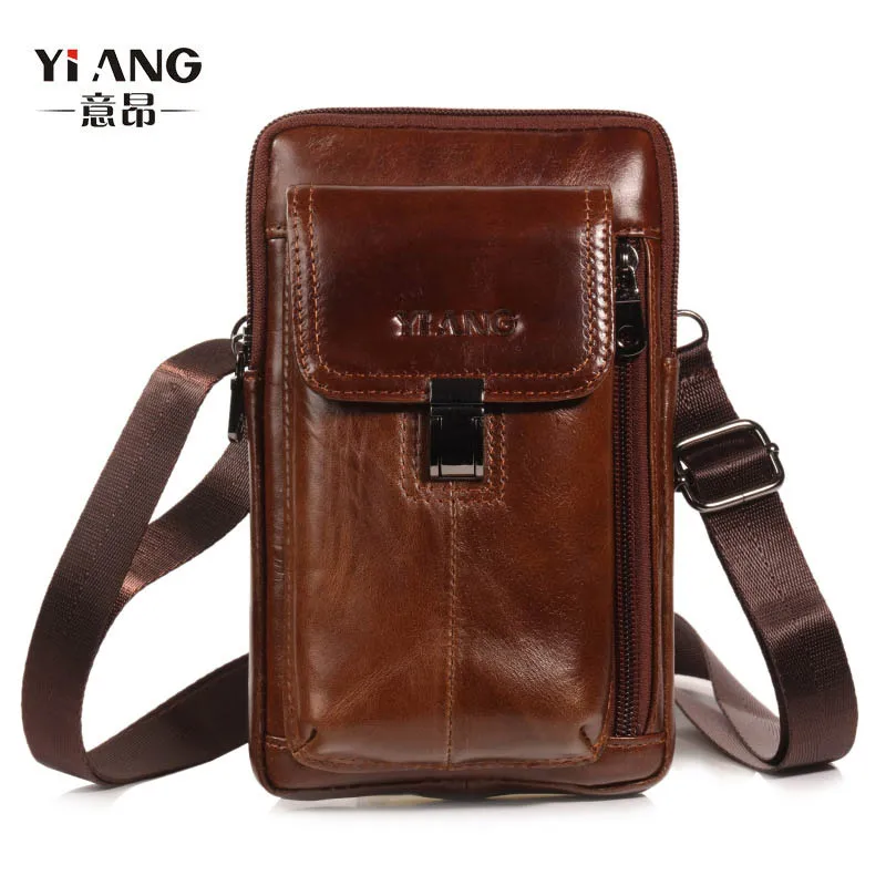 YI'ANG бренд натуральная кожа 7 'Повседневный мобильный телефон сумка чехол для