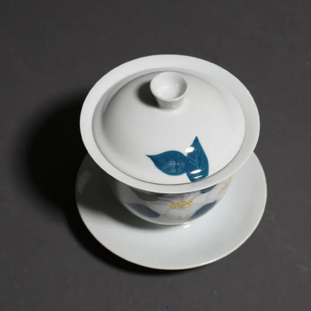 155 мл ручная роспись Камелия фарфор Женская чашка домашняя посуда для напитков