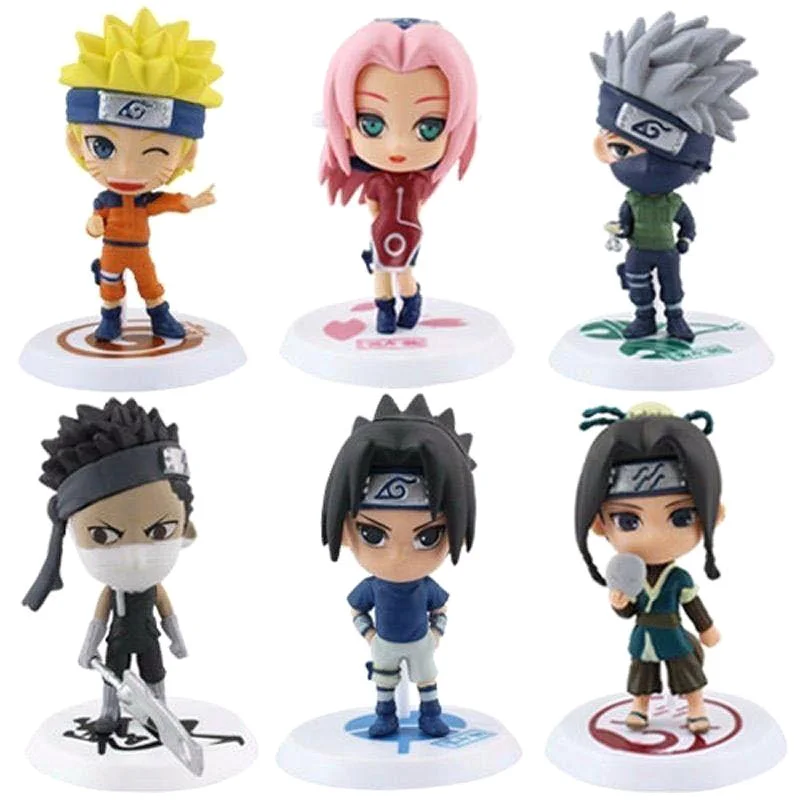 

6pcs/set Naruto Figma Kakashi Sasuke Kakashi Figure Doll Car Toy Modle for Children Figurines Ornaments Christmas Gifts