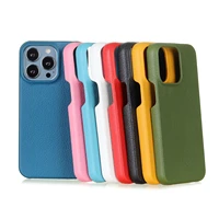 luxury pu leather hard case for iphone 13 pro max 12 11 pro max x xs xr cover pure color shockproof cases
