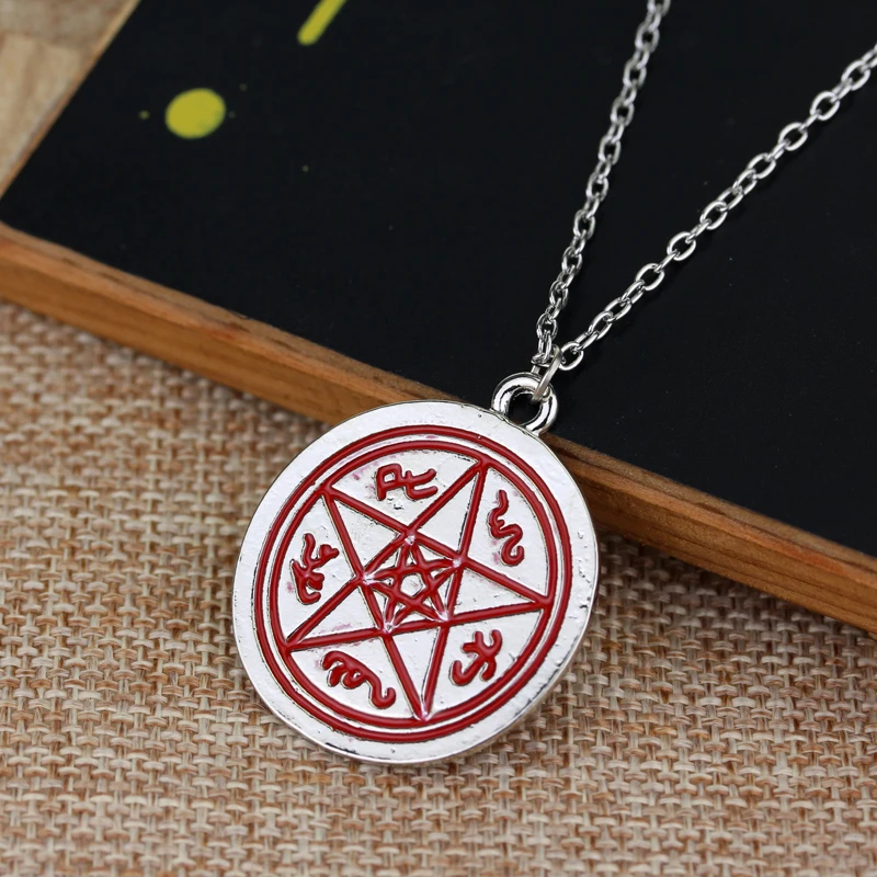 Супернатуральное ожерелье HANCHANG милое круглое с монетами и красной звездой