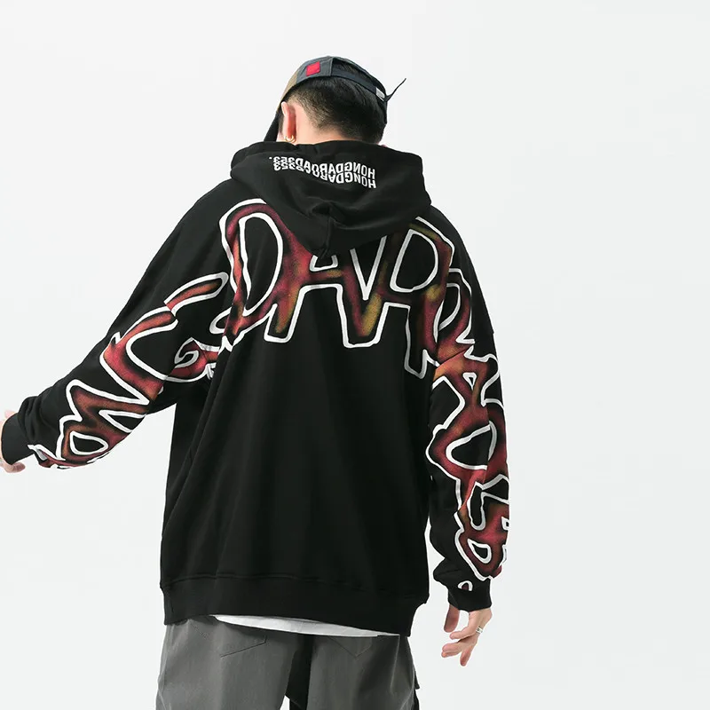 

Oversized Harajuku letter Printed Hoodie Men Hip Hop Sweatshirts Hoodies Unisex Hooded Pullover Streetwear Tops