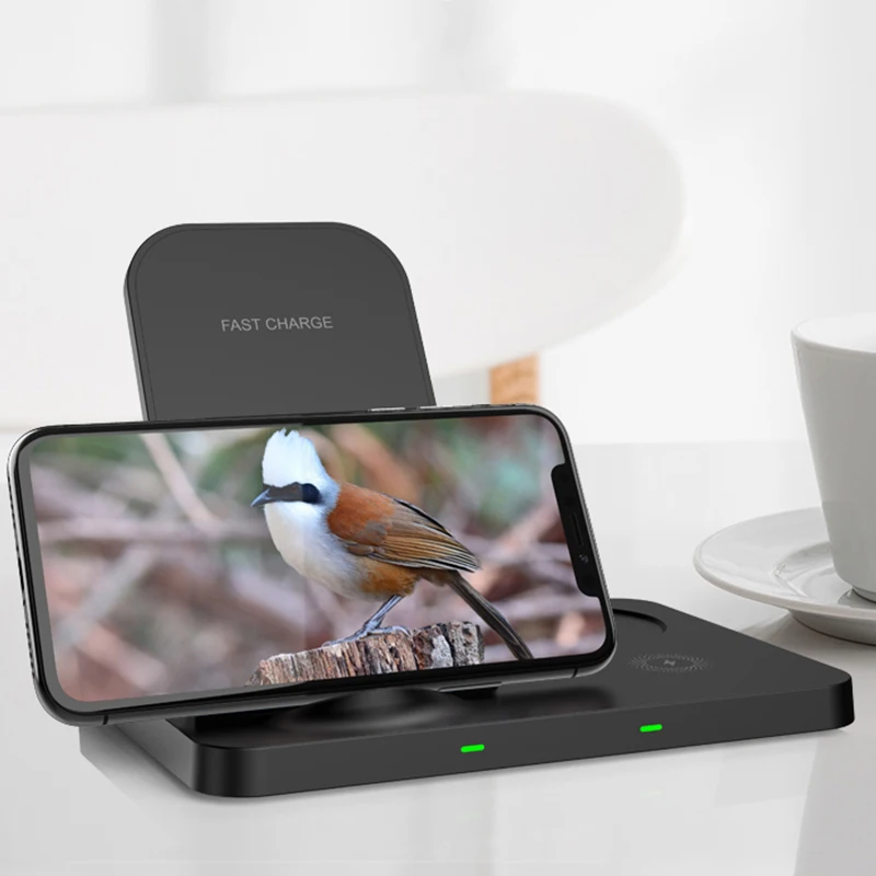 Беспроводное зарядное устройство Qi 3 в 1 15 Вт для iPhone Huawei Samsung|Беспроводные