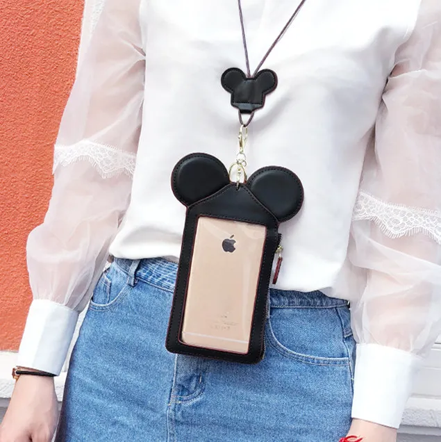 Кожаный чехол для телефона с изображением героев мультфильмов Диснея хранения