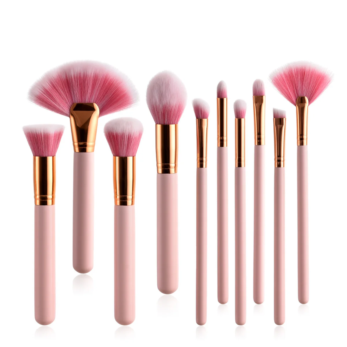 

Metal Makeup Brushes Set 1-4-6-8-12pcs Cosmetic Face Foundation Powder Eyeshadow Blush Lip Plating Make Up Brush Kit Maquiagem