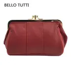 Новинка 2021, женские мини-кошельки BELLO все для монет из натуральной овечьей кожи, мужские металлические короткие кошельки с застежкой для ключей, держатель для карт и удостоверения личности, зажим для денег