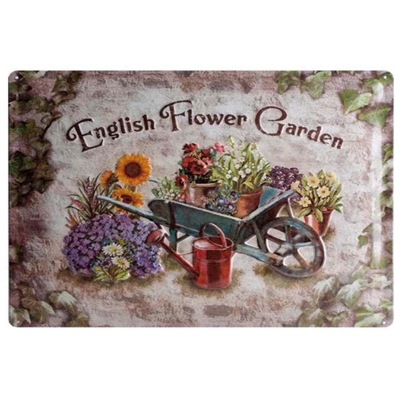 Потертая металлическая Оловянная настенная табличка с изображением английских