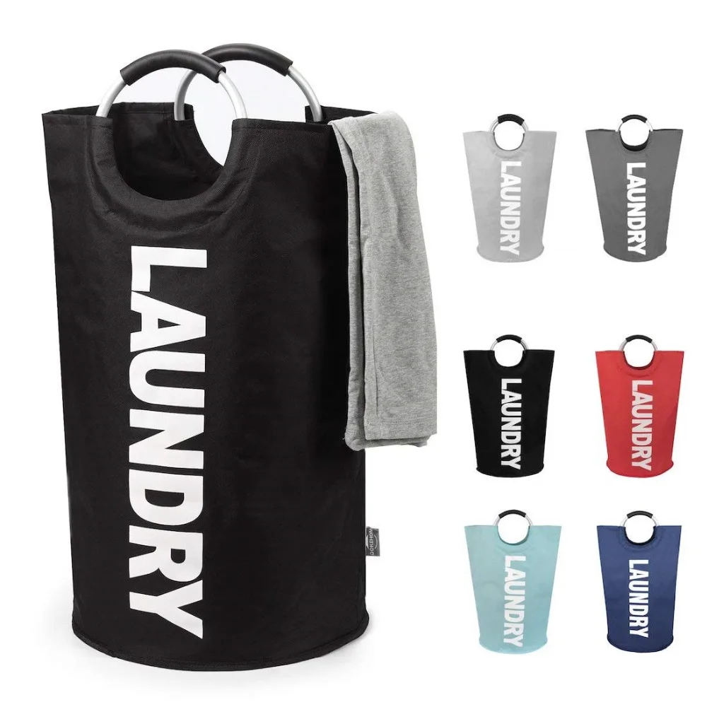 Большая корзина для хранения белья складная прачечной сумка одежды органайзер