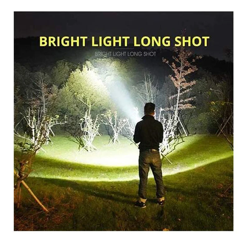 

Powerful Tactical LED Flashlight CREE T6 L2 Zoom Waterproof Torch for 26650 Rechargeable or AA Battery Flashlight
