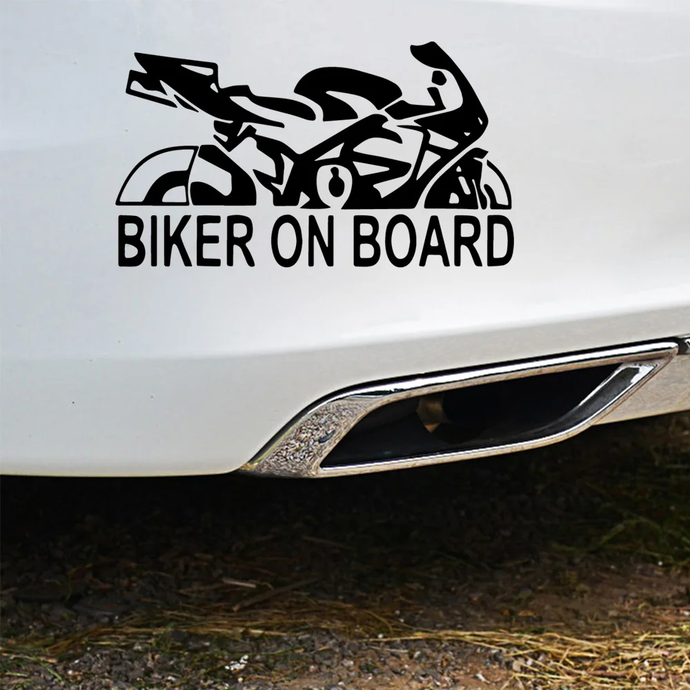 Забавные байкерские на борту автомобильные наклейки и виниловые стильные