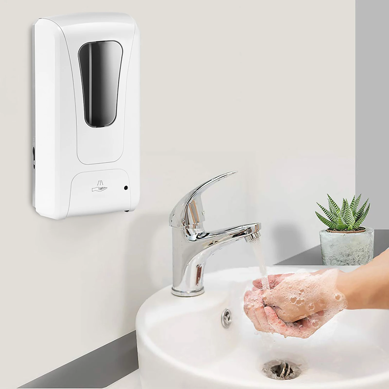 

Automatic Machine Punch-Free Wall Mounted Intelligent Sensor Automatic Touchless Disinfection Sprayer 1000ml Wall Hand Washer