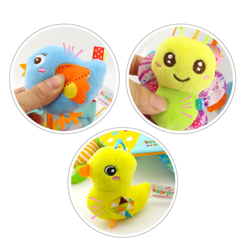 

Baby Stroller Crib Pram Bed Hanging Toy Accessories Musical Rotating Plush Cartoon Cute Appease Soothing Hand-eye Coordination