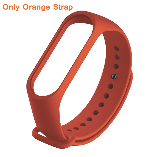 Orange Для Xiaomi mi Band 4 3 ремешок розовый винный красный цвет ТПУ силиконовый браслет для Xio mi band 4 3 Band 4 band 3 браслет(не - Цвет: Orange