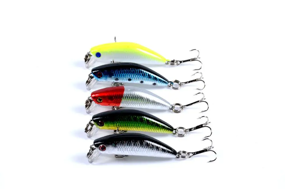 

1PCS 4.5cm/2.8g Fishing Lure Quality Minnow Lure 3D Eyes Plastic Hard Bait Pesca Artificial Jig Wobblers Crankbait Fishing Bait
