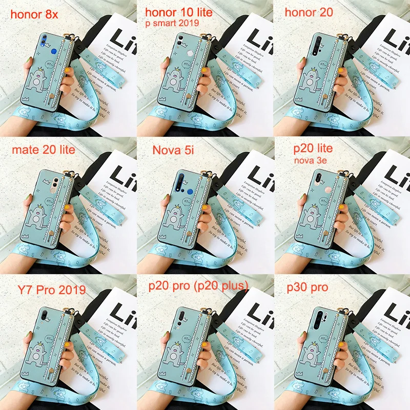 Чехол на запястье для Huawei Honor 8X 9 Lite 10 Nova 3i 3 3E 4 5i 5 Pro Mate 20 P30 P20 20X V10 V20 Play чехол |