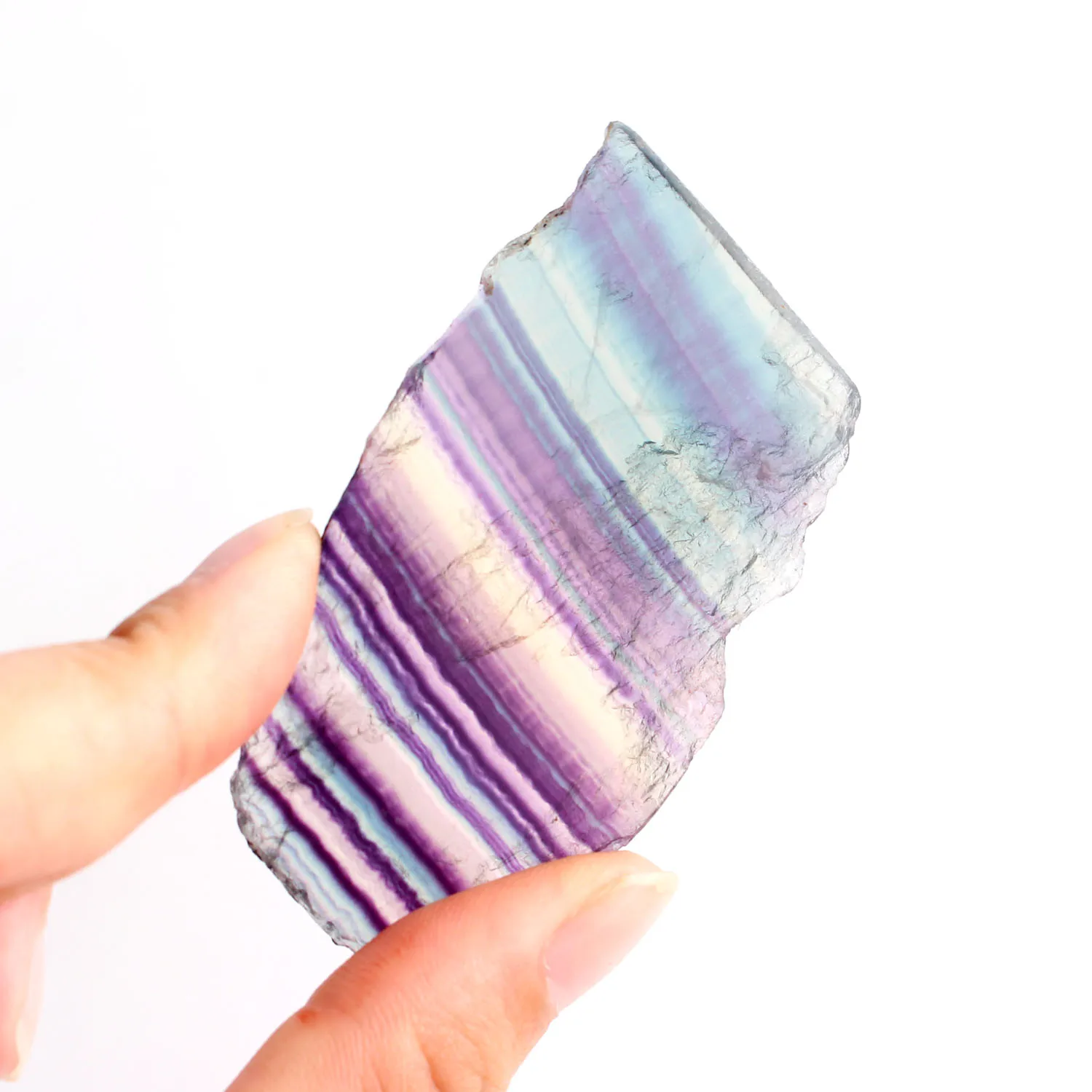 1 шт. натуральный маленький Радужный флюорит ломтик минеральный образец