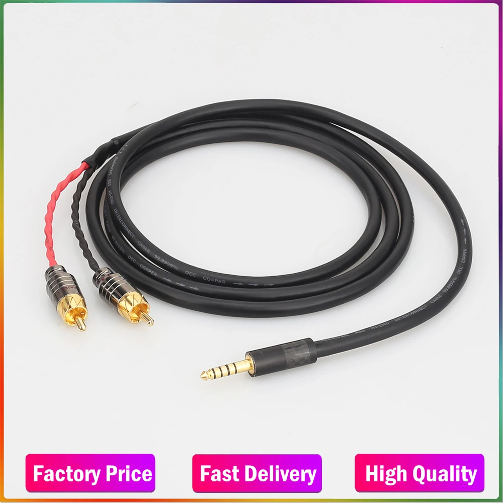 

Audiocrast A53 4.4mm to 2 RCA Balance Replacement Auido Upgrade Cable Cord Sound Cable