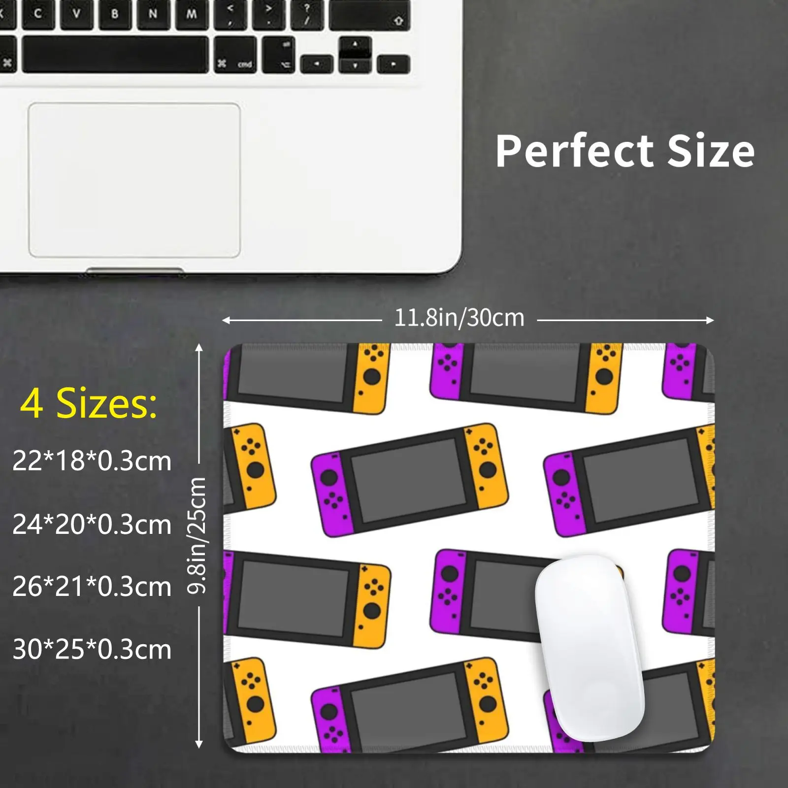 Фиолетовый и оранжевый переключатель с узором коврик для мыши &quotсделай сам&quot