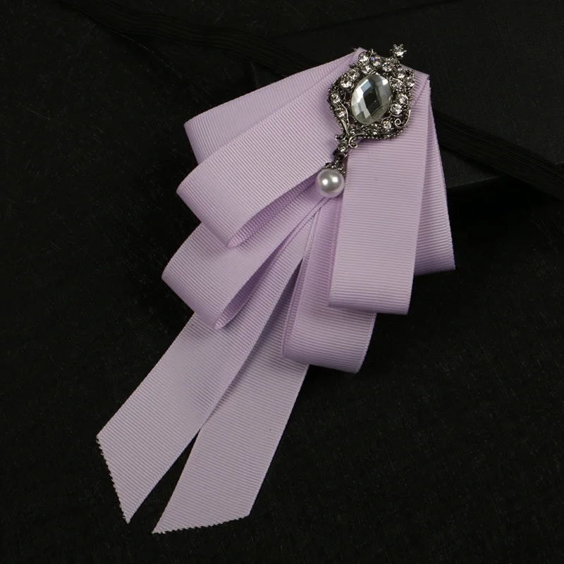 

Korean Version of High-quality Handmade Bow Tie Women's Business Wear Shirt Accessories Luxury Crystal Pearl Bowtie