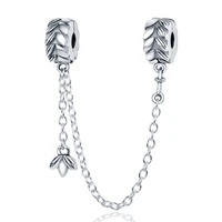 2022 new 925 silve safety chain charm bead %e2%80%8bfit original pandora bracelet women plata de ley silver pendant bead diy jewelry