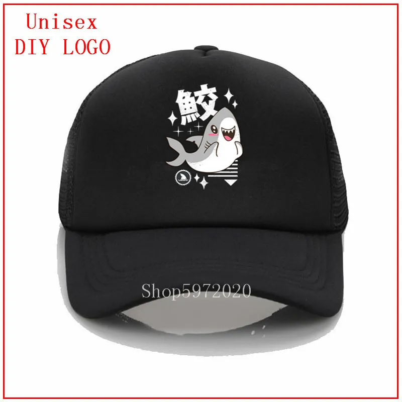 Kawaii Shark Embroidery Cotton Baseball Cap Leisure sun Shade Hat Fashion Hip Hop Men caps Women visor trucker | Аксессуары для