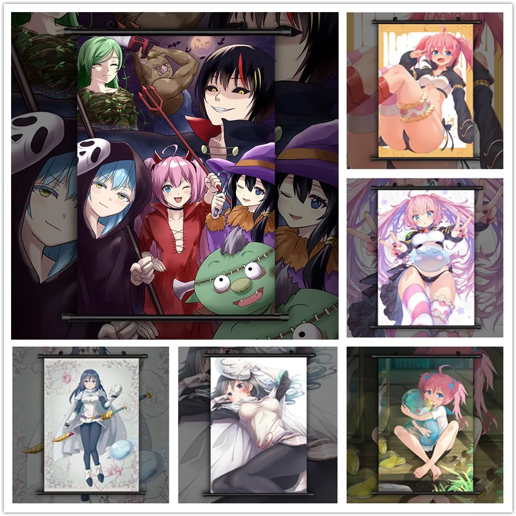 

Canvas Painting Pictures for Living Room Decor That Time I Got Reincarnated As A Slime Milim Wall Art Print Home Decor Pictures