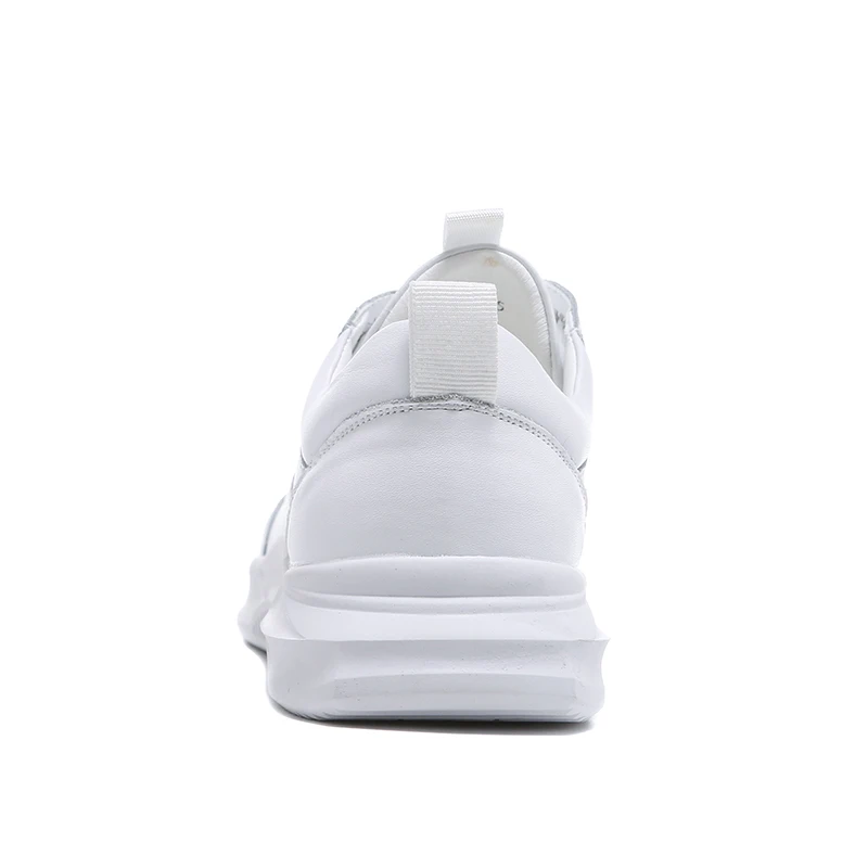 Кроссовки мужские из телячьей кожи спортивная обувь на толстой подошве шнуровке