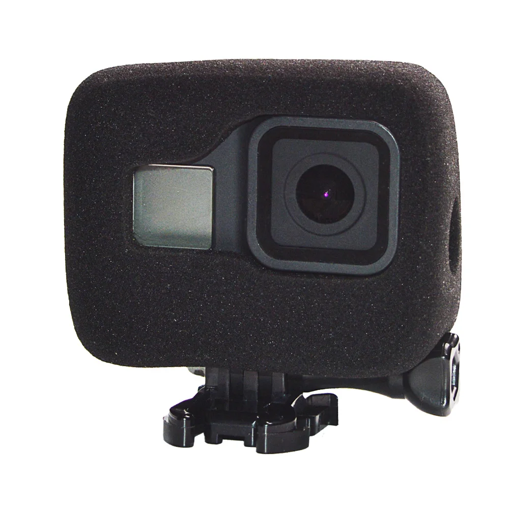 Губчатый чехол на ветровое стекло для GoPro Hero 8, черная пена для камеры, защита от ветра, снижение шума ветра