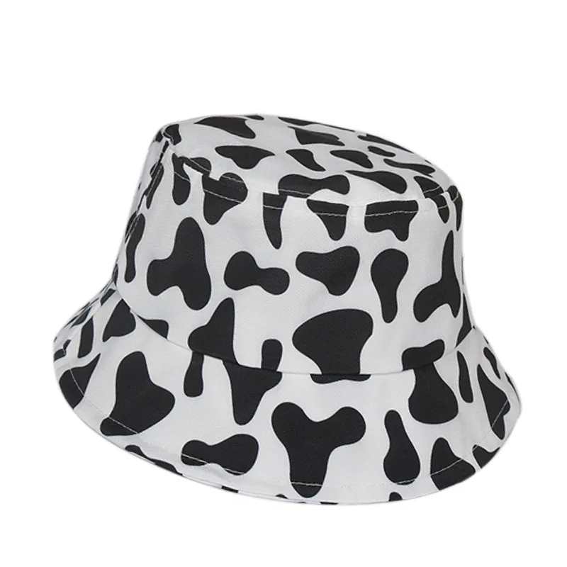 

Панама женская двусторонняя с коровьим узором, шапки для рыбаков, летняя