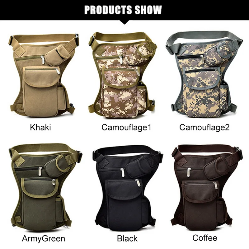 

Tactical Molle Drop Leg Bag Waterproof Men Military Waist Pack Quick Release Belt EDC Fanny Pack Hunting Cycling Accessories