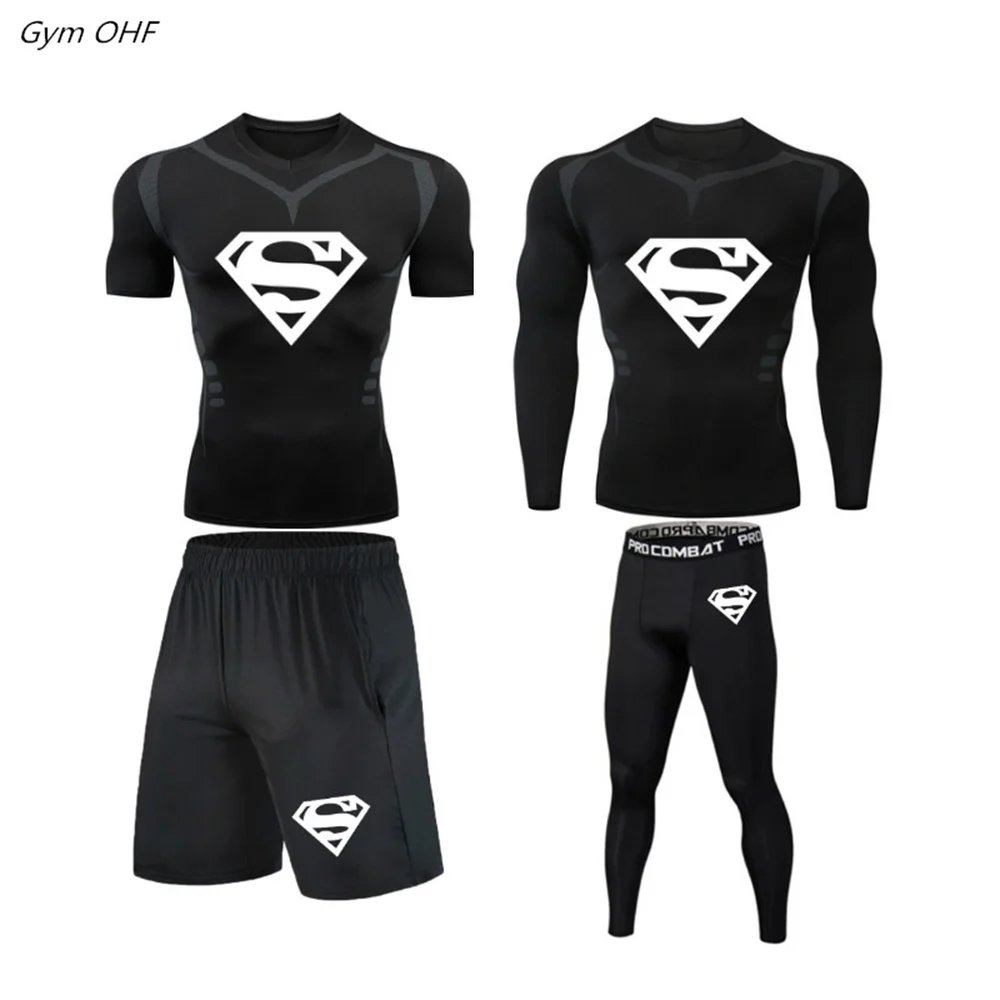 

Мужские комплекты для спортзала MMA Rashguard Футболки Мужские боксерские Трикотажные изделия Одежда для бега тренировок трико для бега фитнеса ...