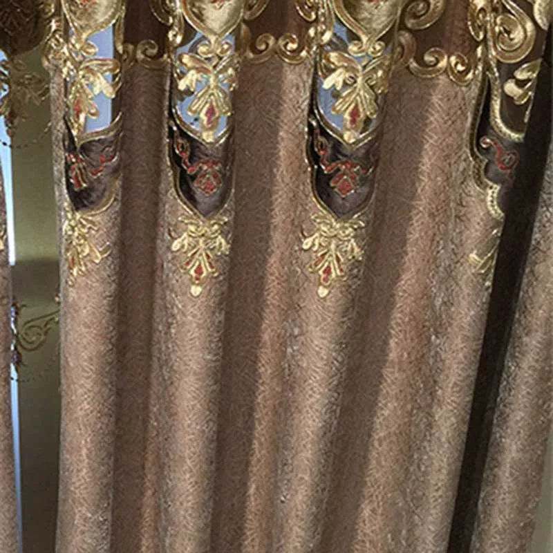 Роскошные полузатемняющие занавески с вышивкой в скандинавском стиле для