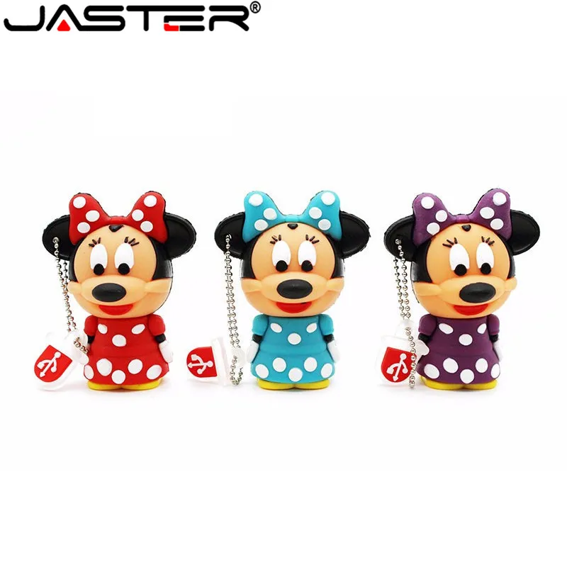 Jaster lovely мини-мышь Микки и Минни USB флеш-накопитель, Подарочный мультяшный флеш-накопитель 4 ГБ/8 ГБ/16 ГБ/32 ГБ/64 ГБ