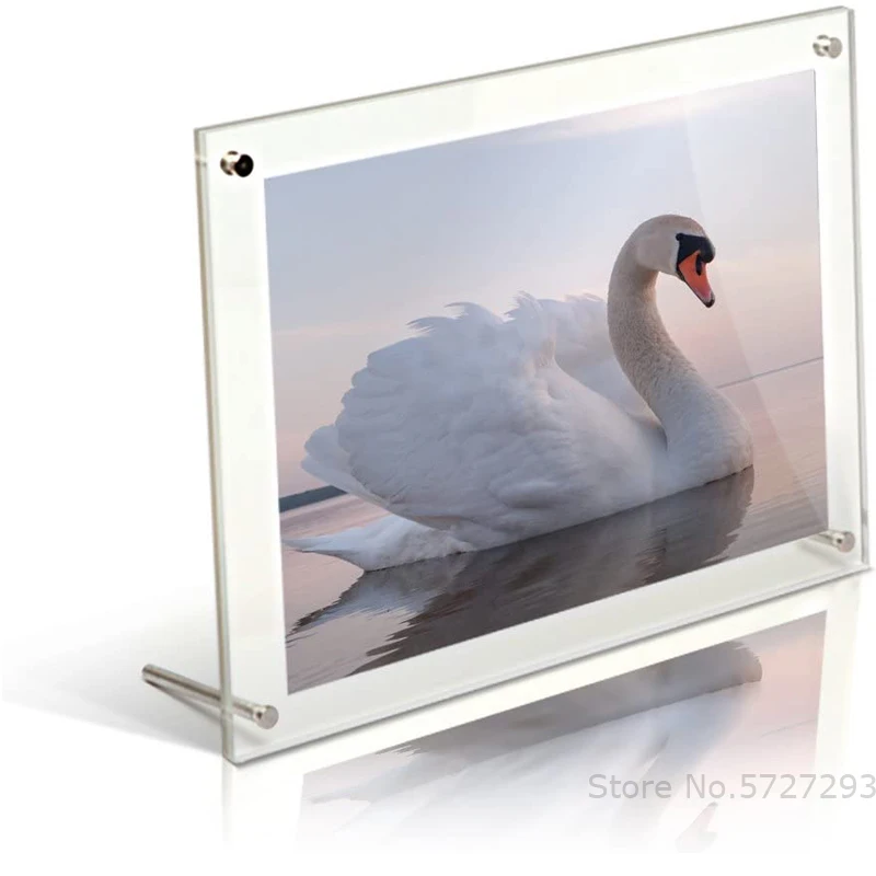 

14 Inch Decorative Desktop Photo Frame Clear Acrylic Magnetic Picture Holder For Birthday Gift