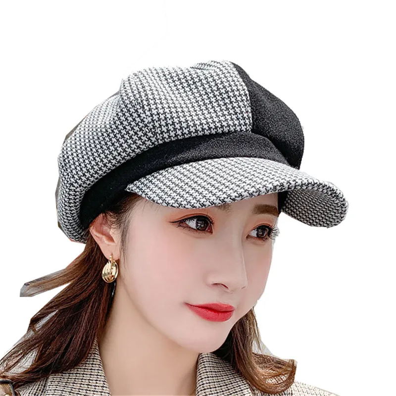 Женская кепка s Новый берет шляпа с широкими полями Повседневная хлопковая