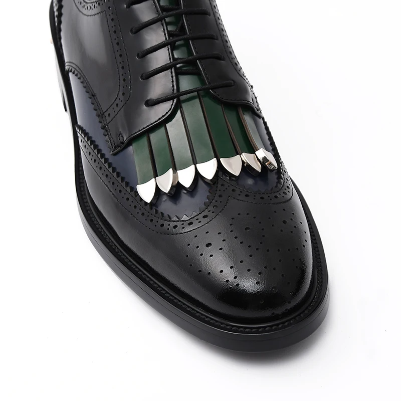 Броги мужские из коровьей кожи перфорированная кожа повседневные деловые