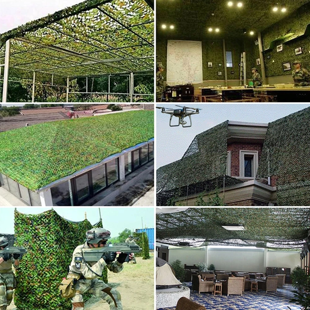 

2X2M 2X3M 3X5M 3X10M Reinforced Camouflage Net Swimming Pool Beach Gazebo Garden Sun Shelter Camo Canvas Netting 10 Colors