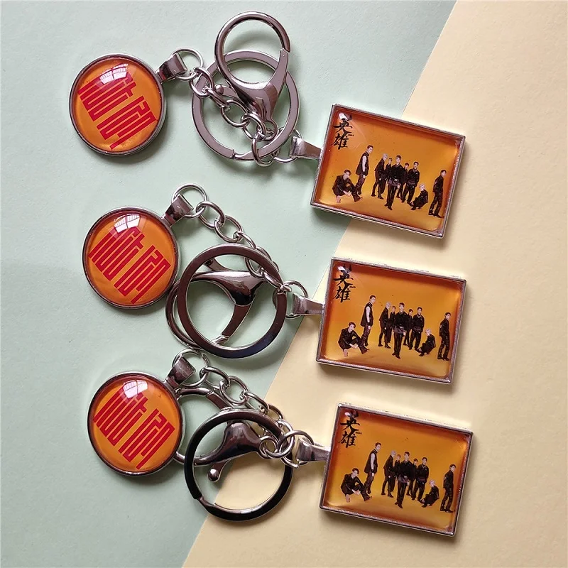 

KPOP NCT127 New Album NEO ZONE Peripheral Keychain Metal Keychain Hero KICK IT Key Pendant Star Peripheral Hot Sale