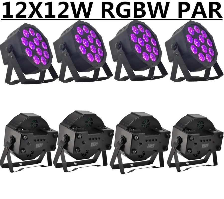8 шт. в партии 12X12W светодиодный Par Светильник + F светильник чехол led PAR-прожектор RGB