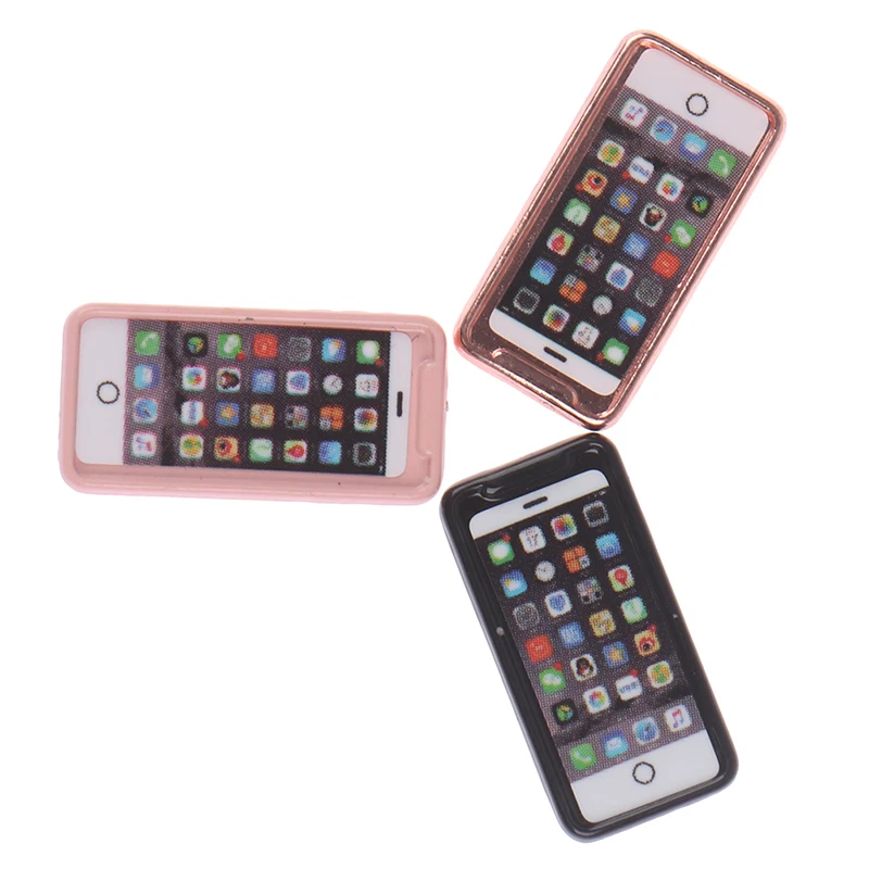 

1/12 Dollhouse Miniature Accessories Mini Resign Mobile Phone Model Simulation Toy for Doll House Decoration