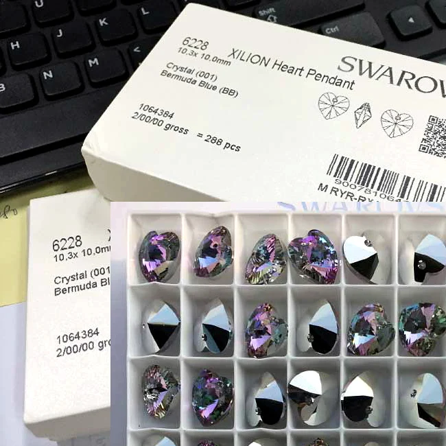 100% кристаллами от Сваровски в форме сердца серьги гвоздики для женщин